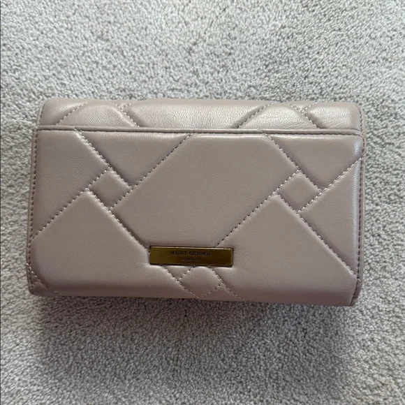 Kurt Geiger Quilted Dark Beige Clutch - Picture 2 of 7